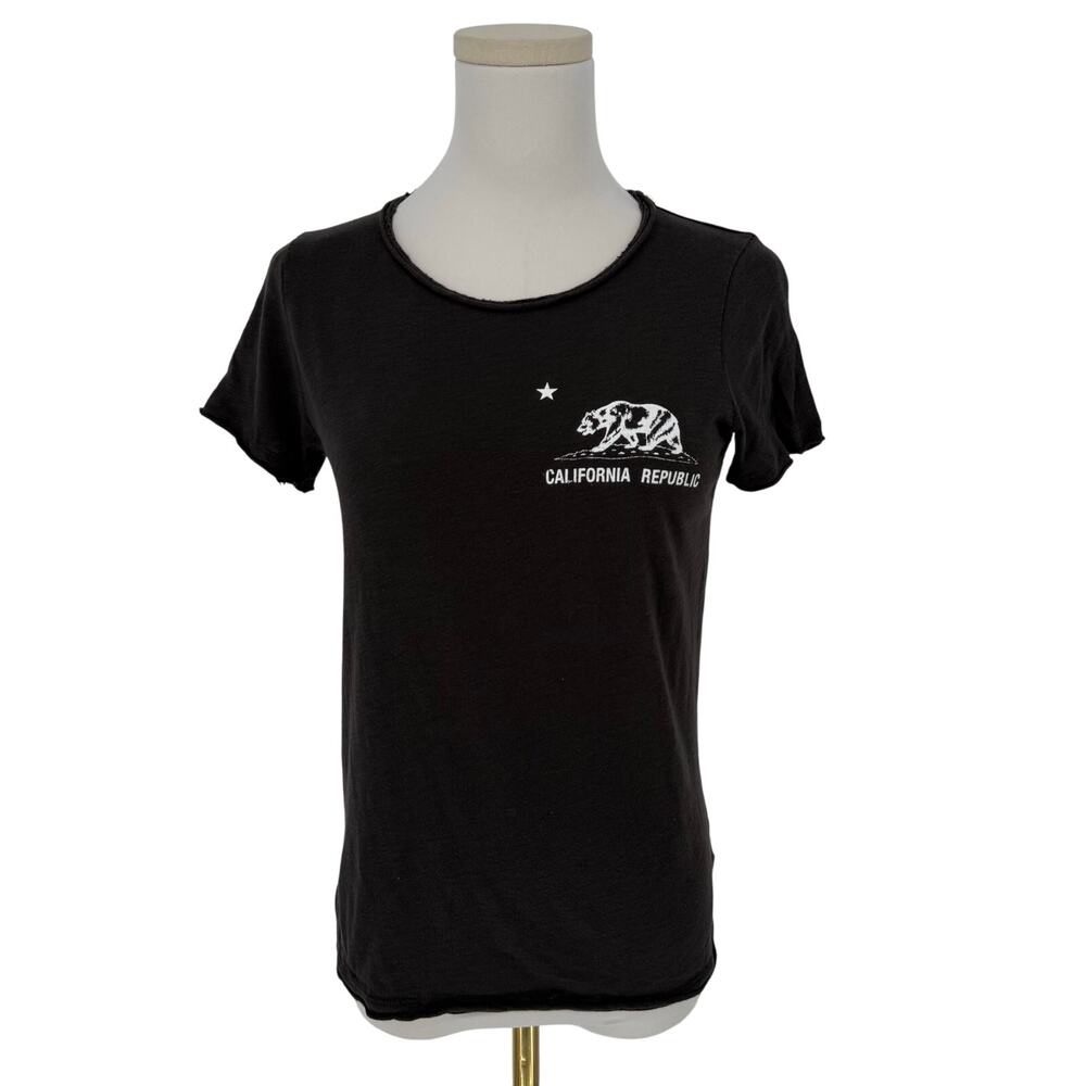 California Republic Graphic T-Shirt Women's XS Dark Grey Charcoal Casual - Picture 2 of 7